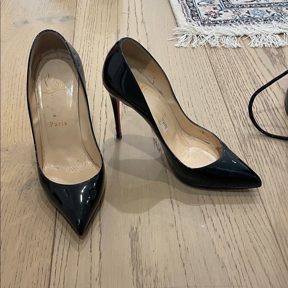 Christian Louboutin Glossy Black Stilettos